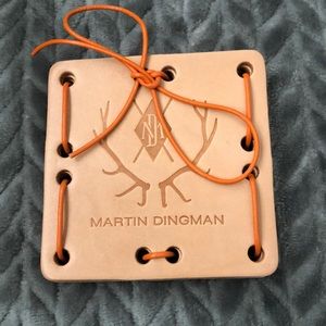 Set of 4 leather Martin Dingman coasters